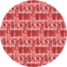 Square Machine Washable Transitional Red Rug in a Living Room, wshpat3124rd