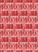 Machine Washable Transitional Red Rug, wshpat3124rd