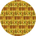 Square Patterned Deep Yellow Rug, pat3124yw