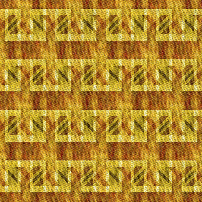 Round Patterned Deep Yellow Rug, pat3124yw