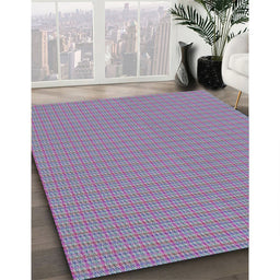 Patterned Blue Gray Novelty Rug in Family Room, pat3125