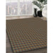 Machine Washable Transitional Sepia Brown Rug in a Family Room, wshpat3126lblu