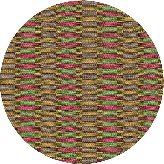 Square Patterned Brown Red Rug, pat3127brn