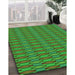 Machine Washable Transitional Neon Green Rug in a Family Room, wshpat3127grn