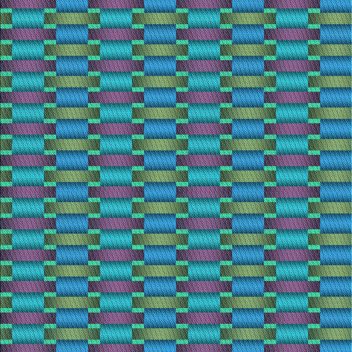 Patterned Dark Turquoise Green Rug, pat3127lblu