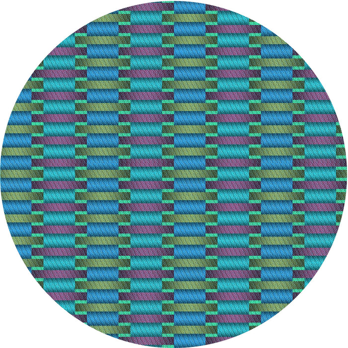 Square Machine Washable Transitional Dark Turquoise Green Rug in a Living Room, wshpat3127lblu