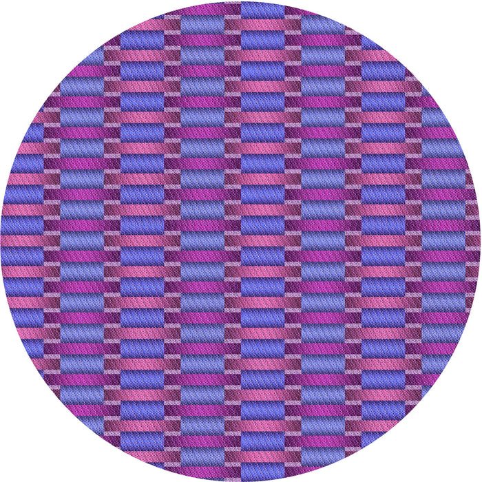 Square Patterned Medium Slate Blue Rug, pat3127pur