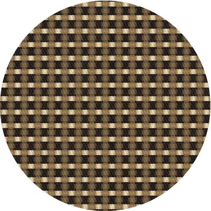 Square Patterned Bronze Brown Rug, pat3128brn