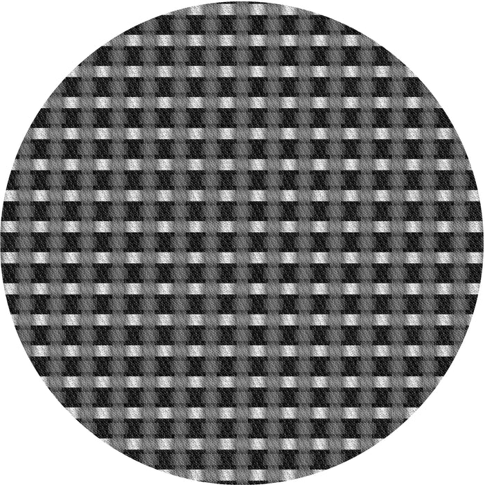 Sideview of Patterned Mid Gray Novelty Rug, pat3128