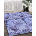 Machine Washable Transitional Slate Blue Rug in a Family Room, wshpat3129blu