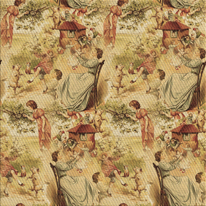 Round Patterned Saffron Yellow Rug, pat3129brn