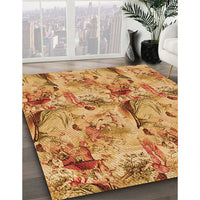 Patterned Orange Rug, pat3129org