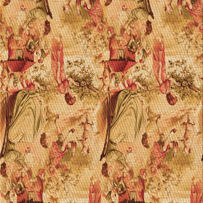 Patterned Orange Rug, pat3129org