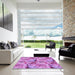 Machine Washable Transitional Violet Purple Rug in a Kitchen, wshpat3129pur