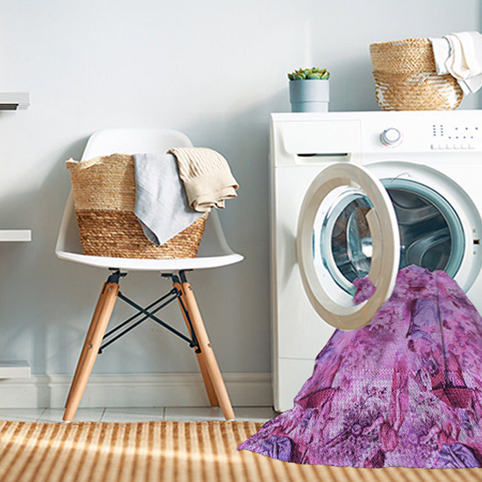 Machine Washable Transitional Violet Purple Rug in a Washing Machine, wshpat3129pur