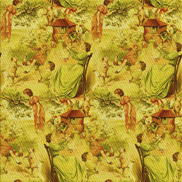 Round Patterned Dark Bisque Brown Rug, pat3129yw