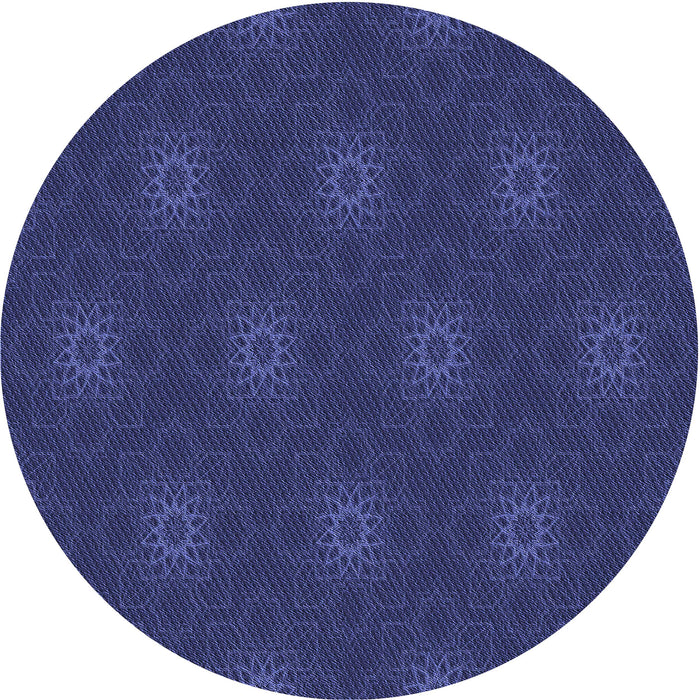 Square Machine Washable Transitional Royal Blue Rug in a Living Room, wshpat313blu