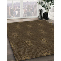 Patterned Red Brown Rug, pat313brn