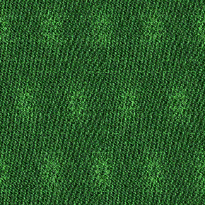 Machine Washable Transitional Green Rug, wshpat313grn