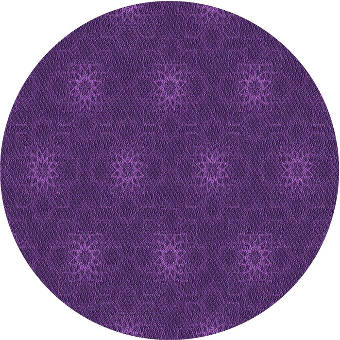 Square Patterned Dark Orchid Purple Rug, pat313pur