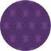 Square Machine Washable Transitional Dark Orchid Purple Rug in a Living Room, wshpat313pur