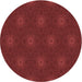 Square Machine Washable Transitional Cranberry Red Rug in a Living Room, wshpat313rd