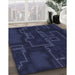 Machine Washable Transitional Deep Periwinkle Purple Rug in a Family Room, wshpat3130blu