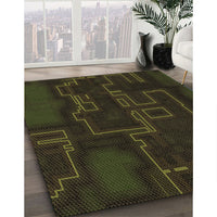 Patterned Midnight Gray Rug, pat3130brn