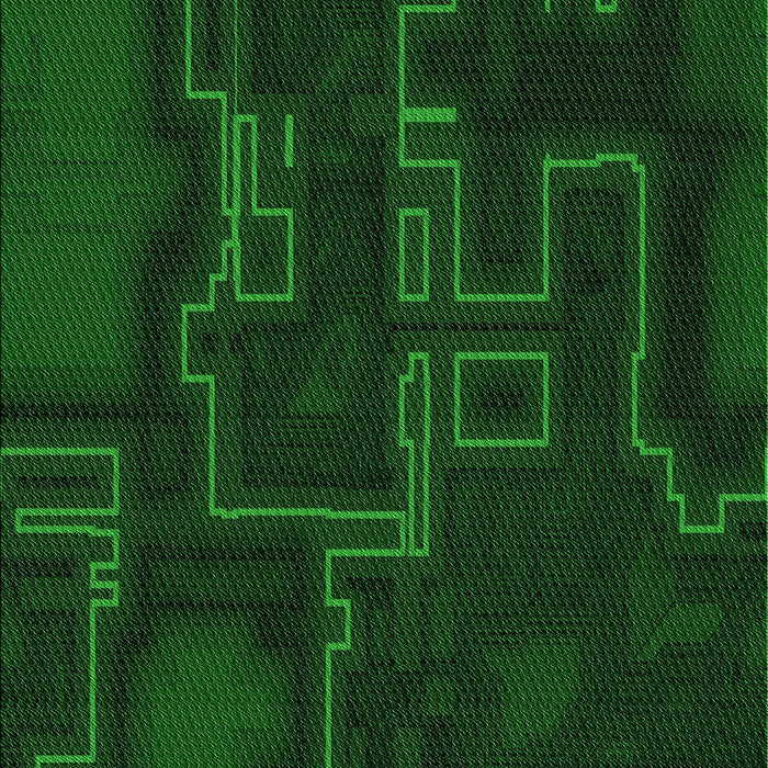 Patterned Green Rug, pat3130grn