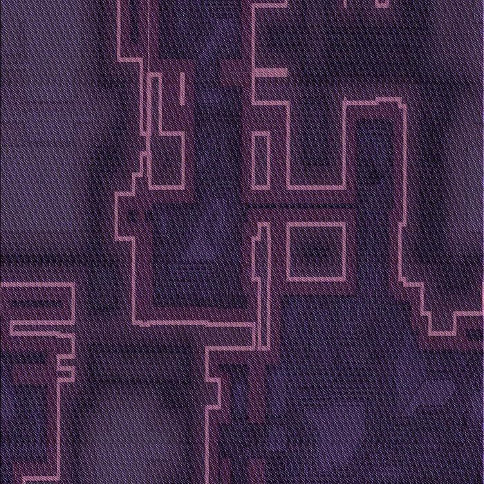 Machine Washable Transitional Purple Rug, wshpat3130pur