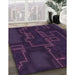 Patterned Purple Rug in Family Room, pat3130pur