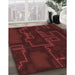 Machine Washable Transitional Red Rug in a Family Room, wshpat3130rd