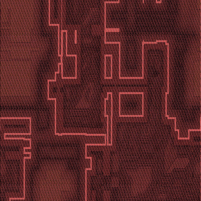 Patterned Red Rug, pat3130rd