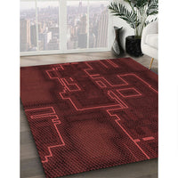 Patterned Red Rug, pat3130rd