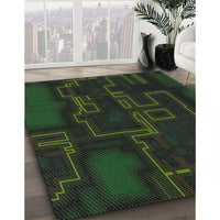 Patterned Black Novelty Rug, pat3130