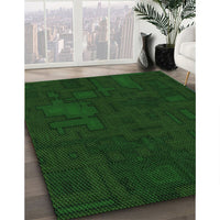 Patterned Green Rug, pat3131grn