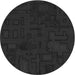 Square Patterned Midnight Gray Rug, pat3131gry