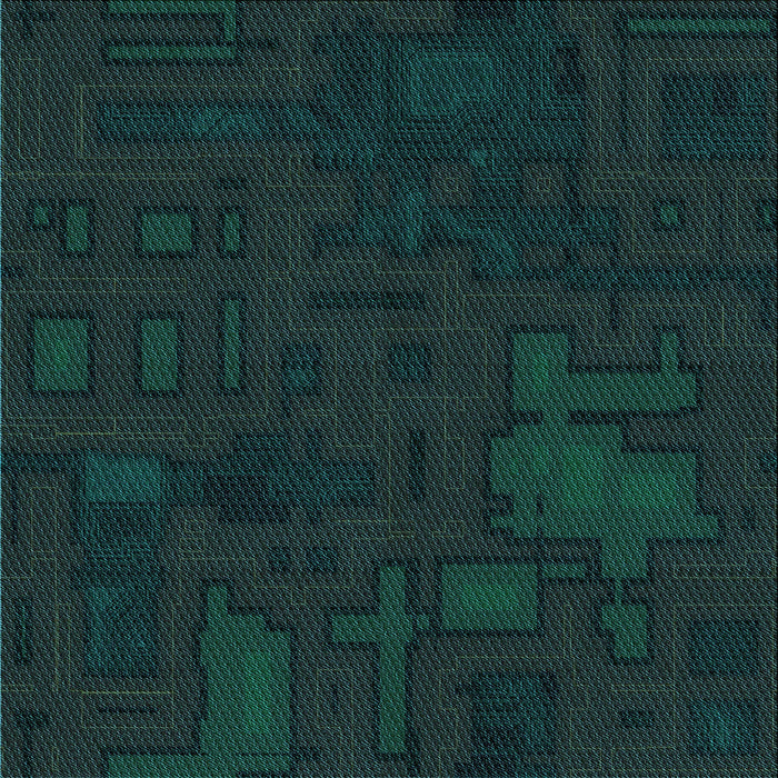 Round Patterned Black Rug, pat3131lblu