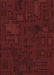 Machine Washable Transitional Night Red Rug, wshpat3131rd