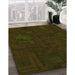 Patterned Dark Bronze Brown Rug in Family Room, pat3131yw