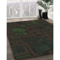 Patterned Black Novelty Rug, pat3131