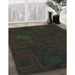 Patterned Black Novelty Rug in Family Room, pat3131