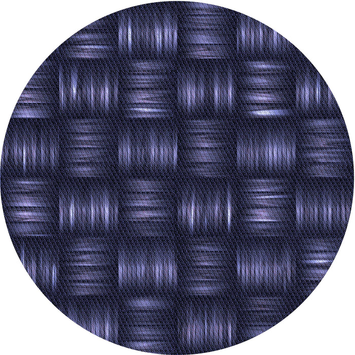 Square Machine Washable Transitional Deep Periwinkle Purple Rug in a Living Room, wshpat3132blu