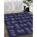 Patterned Deep Periwinkle Purple Rug in Family Room, pat3132blu