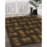 Patterned Saddle Brown Rug, pat3132brn