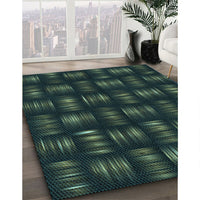 Patterned Midnight Gray Rug, pat3132lblu