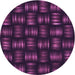 Square Patterned Dark Magenta Purple Rug, pat3132pur