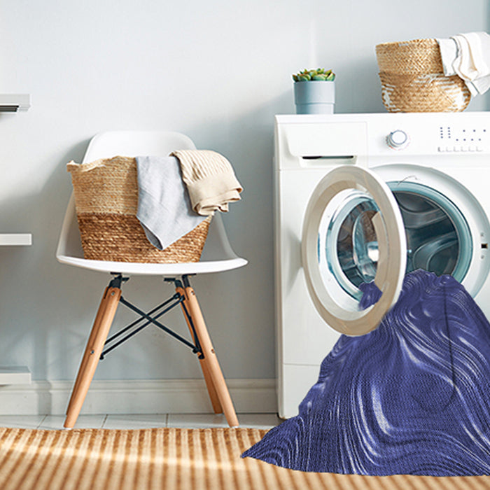Machine Washable Transitional Light Slate Blue Rug in a Washing Machine, wshpat3133blu