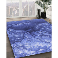 Patterned Sky Blue Rug, pat3134blu