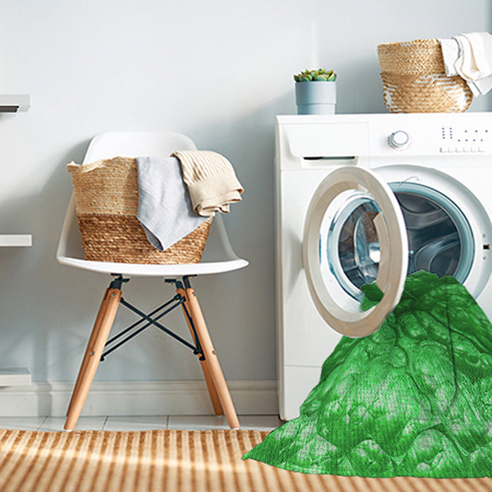 Machine Washable Transitional Green Rug in a Washing Machine, wshpat3134grn